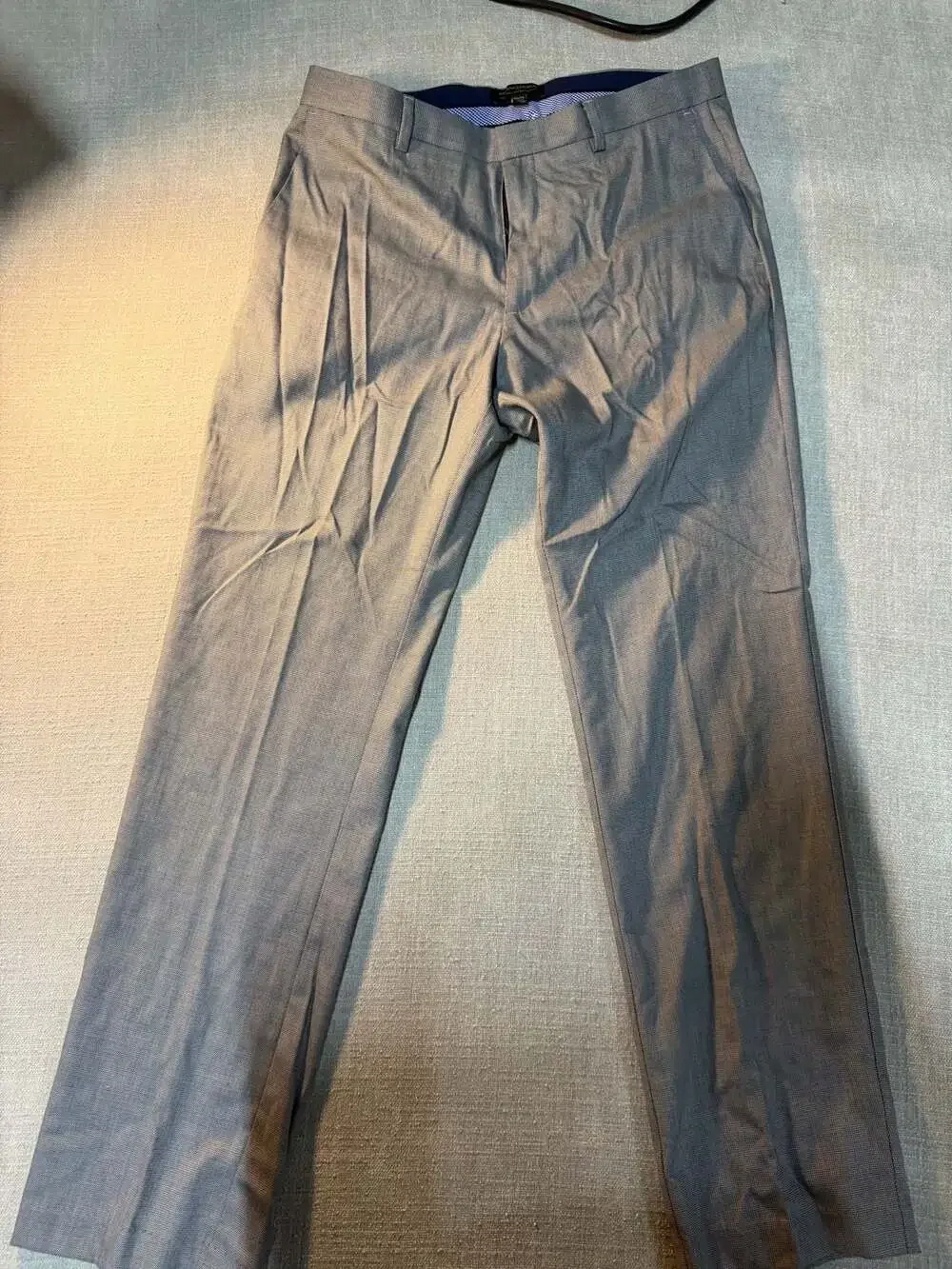Banana Republic No-Iron Tailored Slim Fit Dress Pants Gray 35x34
